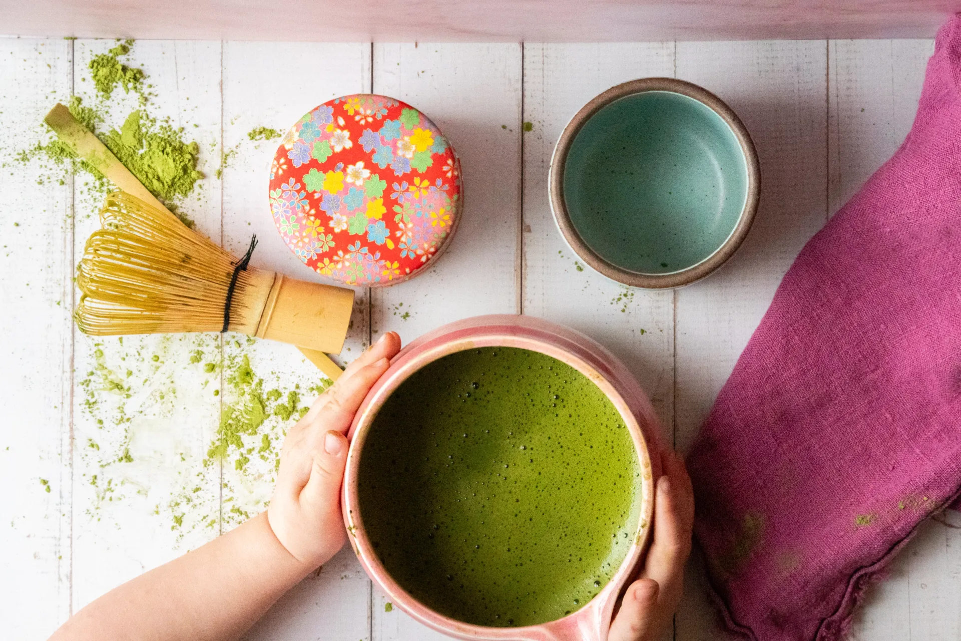 Community gathering at Village Matcha